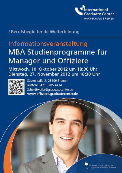 Plakat MBA für Offiziere