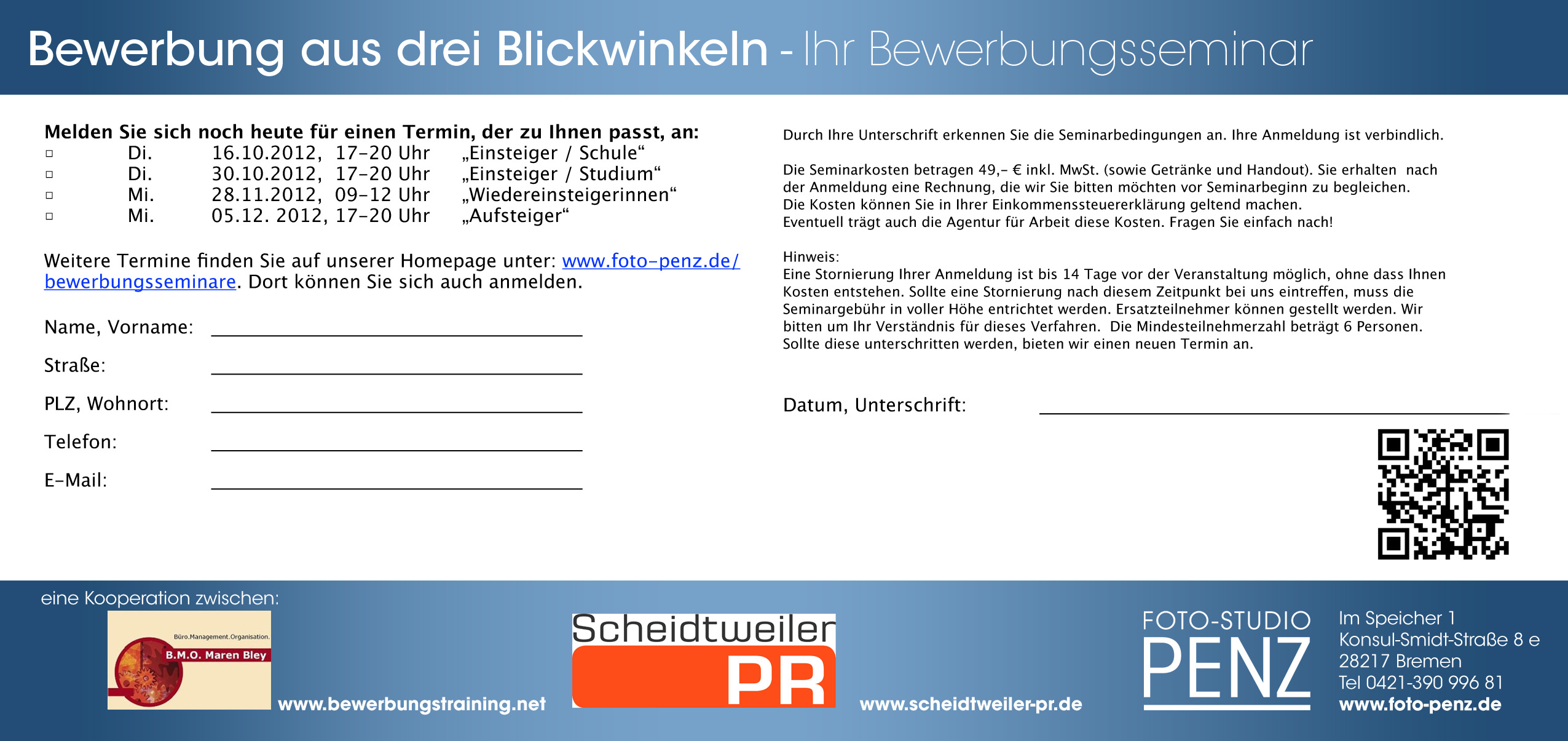 Bewerbung aus drei Blickwinkeln - Scheidtweiler PR