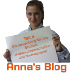 Artikel: Anna Oeynhausen Blog - Bewerbung Studium Medienwissenschaften Universität Bayreuth