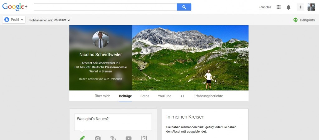 GooglePlus mit neuem Profil-Bild Schritt 4 - Scheidtweiler PR Bremen