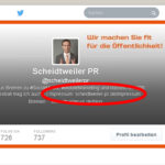 Das Impressum bei Twitter - PR Agentur Bremen
