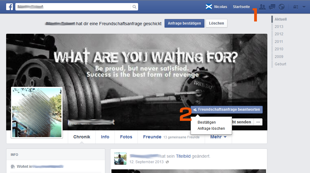 Facebook - Freundschaftsanfrage bestätigen - Tipp von Scheidtweiler PR