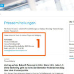 Zum Newsletter 122015 Pressebereich auf der Webseite