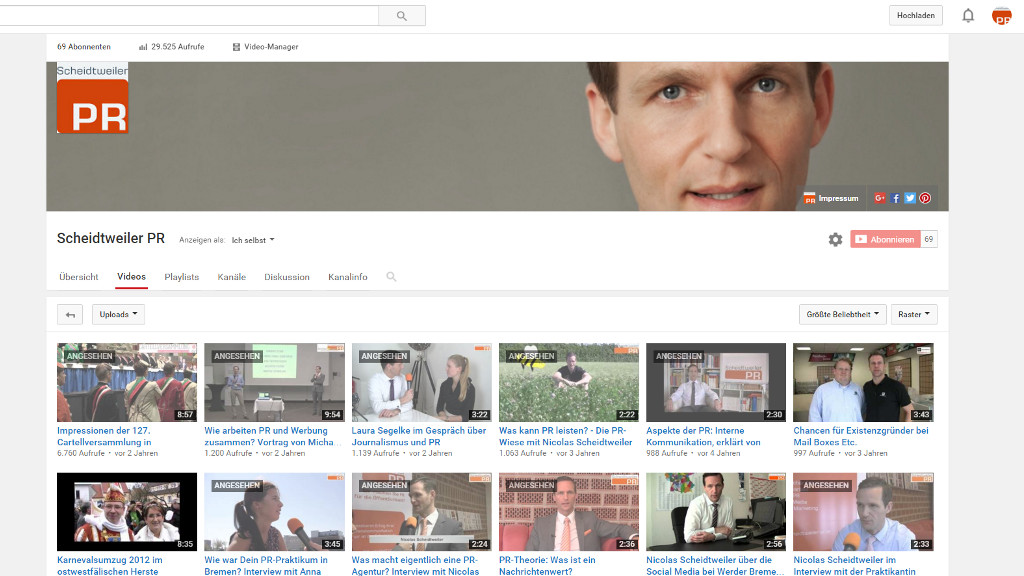 PR-Newsletter - Youtube 2016
