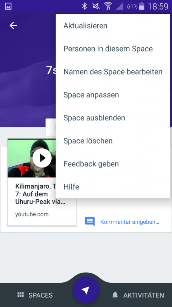 Google Spaces App - 4 - Space anpassen