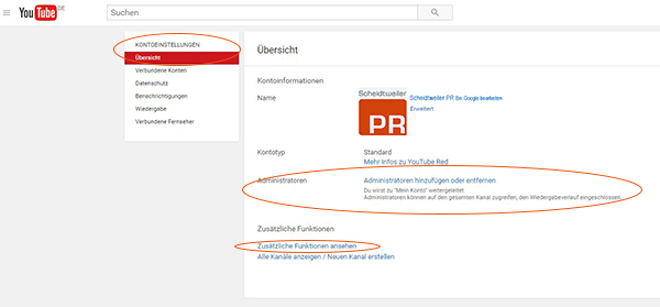 Youtube-Kanal verknüpfen und bestätigen - Schritt 2 - Zusätzliche Funktionen Youtube-Kanal verknüpfen und bestätigen - Schritt 2 - Zusätzliche Funktionen