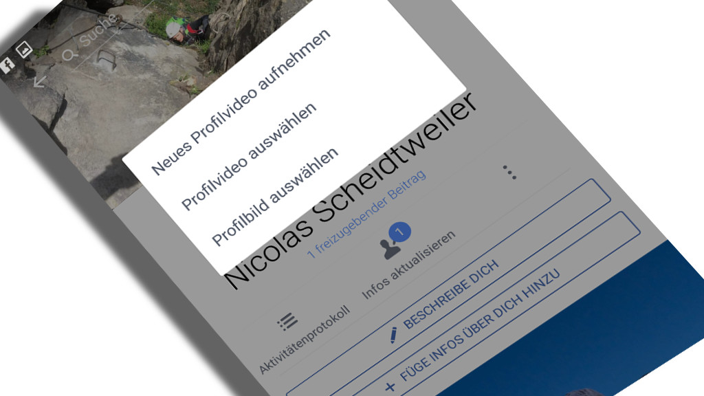 Screenshot: Das Facebook-Profil-Bild - Und es bewegt sich doch!