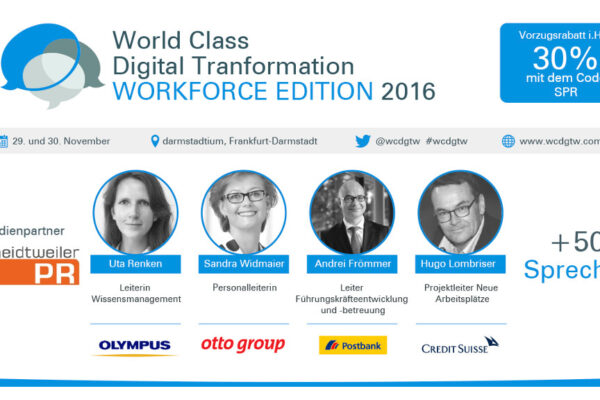 Werbung: Trends im Personalmarketing - WCDGTW-Angebot für Leser