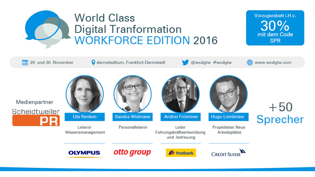 Werbung: Trends im Personalmarketing - WCDGTW-Angebot für Leser