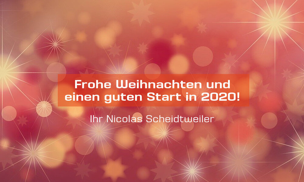 Nicolas Scheidtweiler wünscht frohe Weihnachten 2019